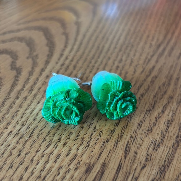 Cabbage Earrings - Picture 3 of 5
